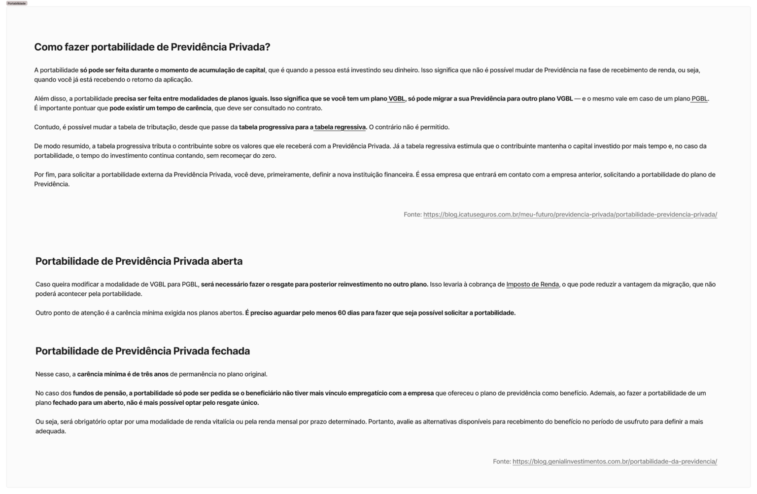 Detalhe dos fluxos de previdência